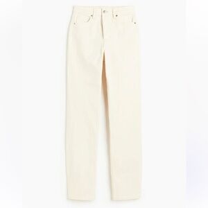 Cream Straight Leg Denim Jeans